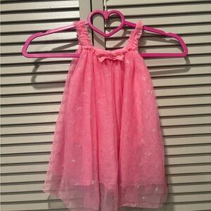 Pink Sleeveless Dress with Bow